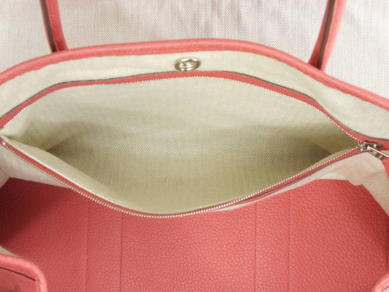 Hermes Garden Party PM Negonda Leather Pink Tote Bag Shoulder Bag in Good