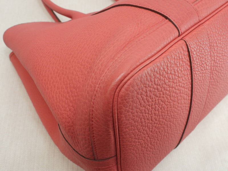 Hermes Garden Party PM Negonda Leather Pink Tote Bag Shoulder Bag in Good