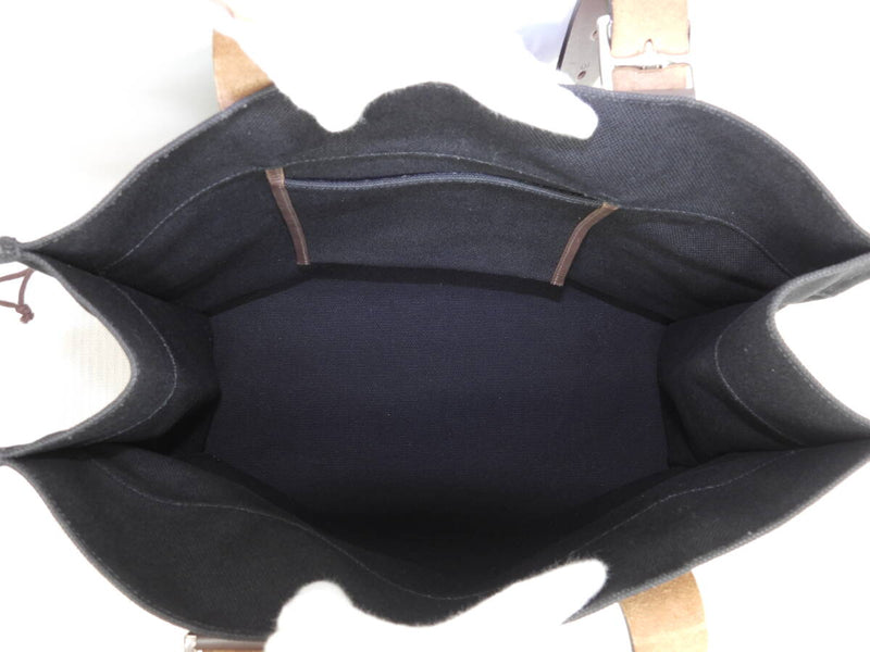 Hermes Tote Bag Etriviere Toal Black Brown Leather Men's Shoulder Bag @□Q