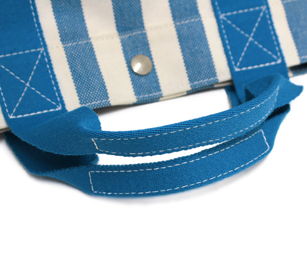 [Quality Shop Tenmaya] [Good condition] Hermes Canvas: Blue x White Cannes PM