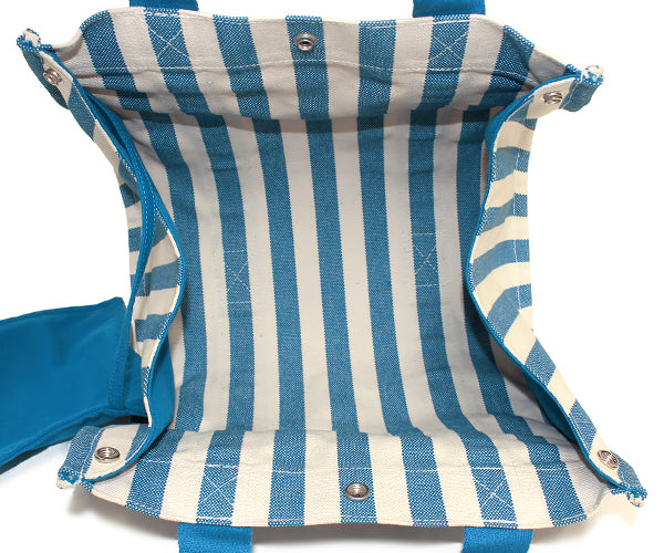 [Quality Shop Tenmaya] [Good condition] Hermes Canvas: Blue x White Cannes PM
