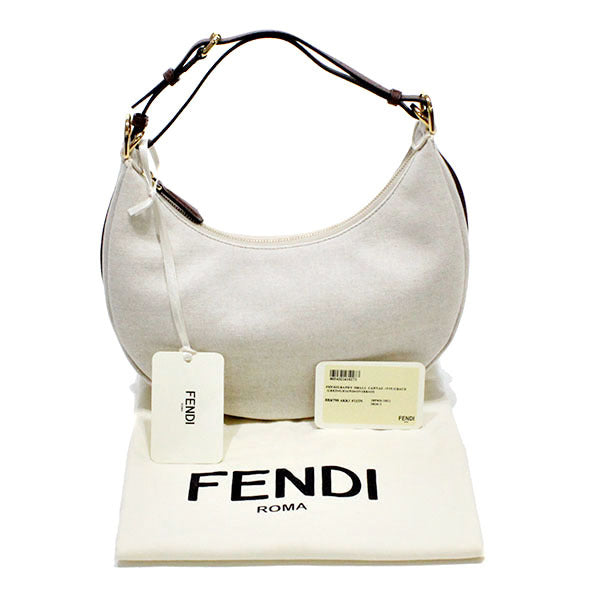 FENDI Graphic Small Canvas 3WAY Bag Lettering Hobo Bag Handbag Shoulder Women