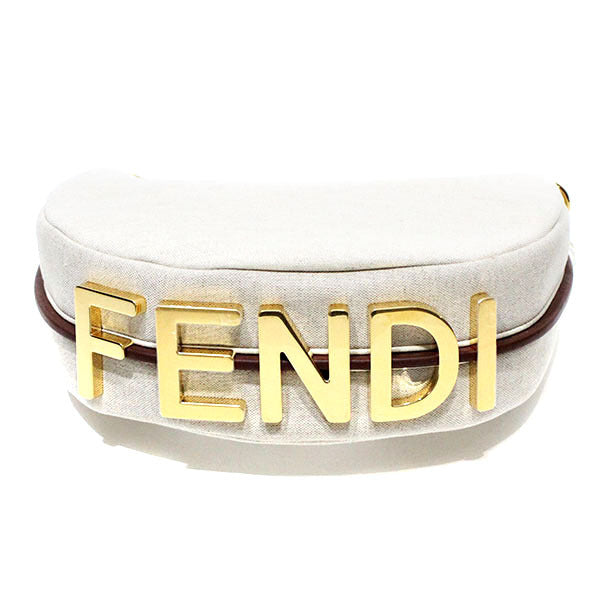 FENDI Graphic Small Canvas 3WAY Bag Lettering Hobo Bag Handbag Shoulder Women