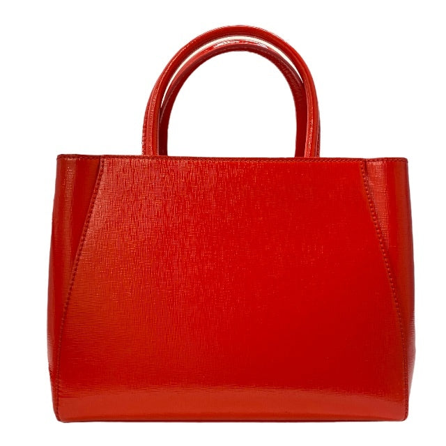 FENDI 8BH253-M5Q 2way Petit Toujour Toujour Handbag Tote Bag Leather Enamel Red