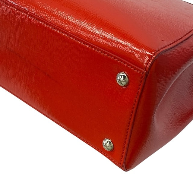 FENDI 8BH253-M5Q 2way Petit Toujour Toujour Handbag Tote Bag Leather Enamel Red