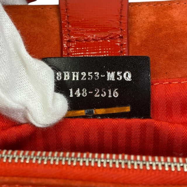 FENDI 8BH253-M5Q 2way Petit Toujour Toujour Handbag Tote Bag Leather Enamel Red