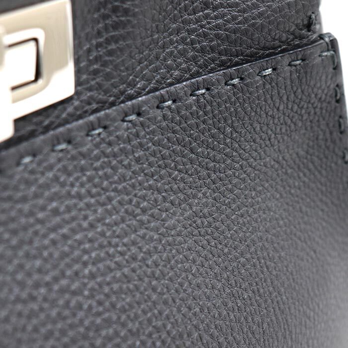 FENDI Serelia Peekaboo Regular 2-Way Shoulder Bag Gray 8BN290 Women's Good
