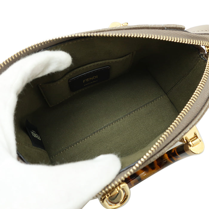 FENDI By the Way Mini 2-way bag felt Zucca beige 8BS067 Unused item ◆N rank