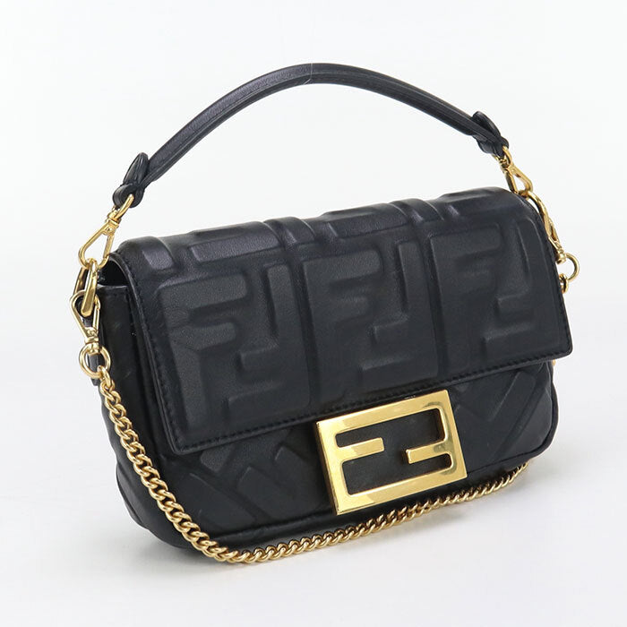 Good condition FENDI crossbody shoulder bag 8BS017 A72V F15ZW chain FF motif