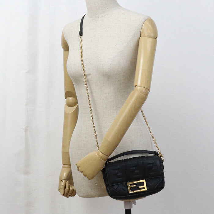 Good condition FENDI crossbody shoulder bag 8BS017 A72V F15ZW chain FF motif