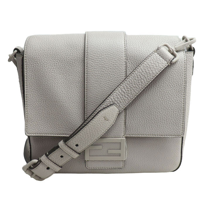 FENDI Bagguette Messenger Medium Shoulder Bag Greige 7VA537 AG0L F047P Women's