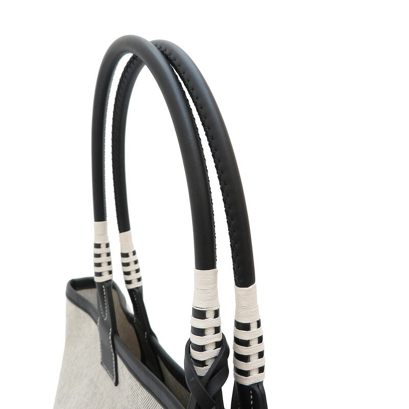 ★★Final special price HERMES/Hermes Steeple 28 Tote Bag Canvas/Leather Black