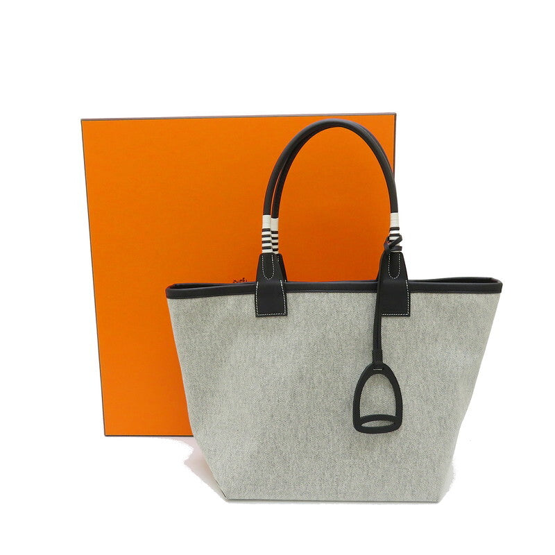 ★★Final special price HERMES/Hermes Steeple 28 Tote Bag Canvas/Leather Black