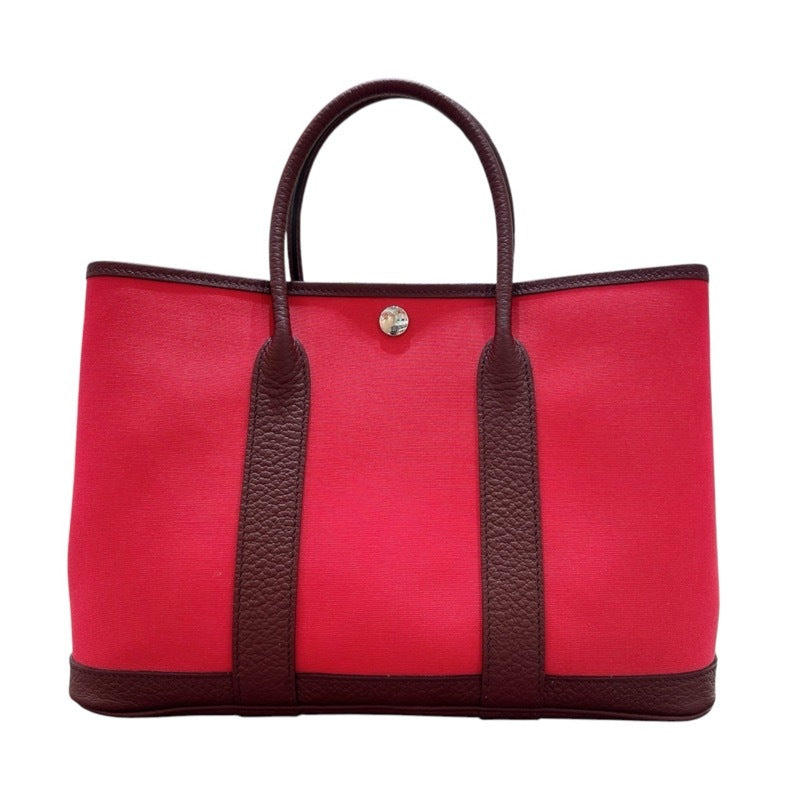 Hermes HERMES Garden Party TPM A-cut Rose Extreme Bordeaux Silver Hardware