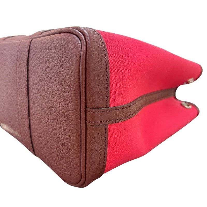 Hermes HERMES Garden Party TPM A-cut Rose Extreme Bordeaux Silver Hardware