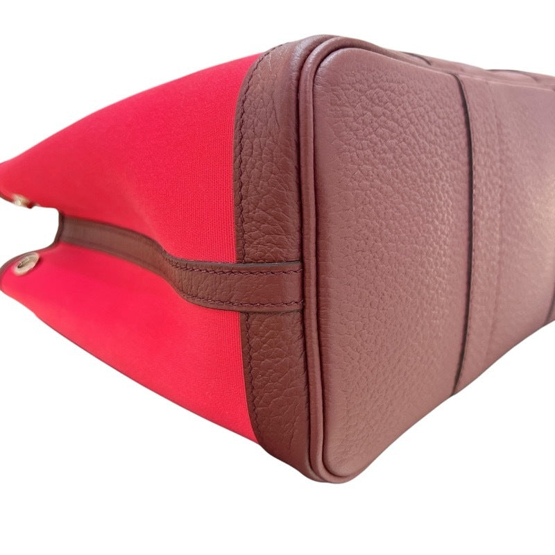 Hermes HERMES Garden Party TPM A-cut Rose Extreme Bordeaux Silver Hardware