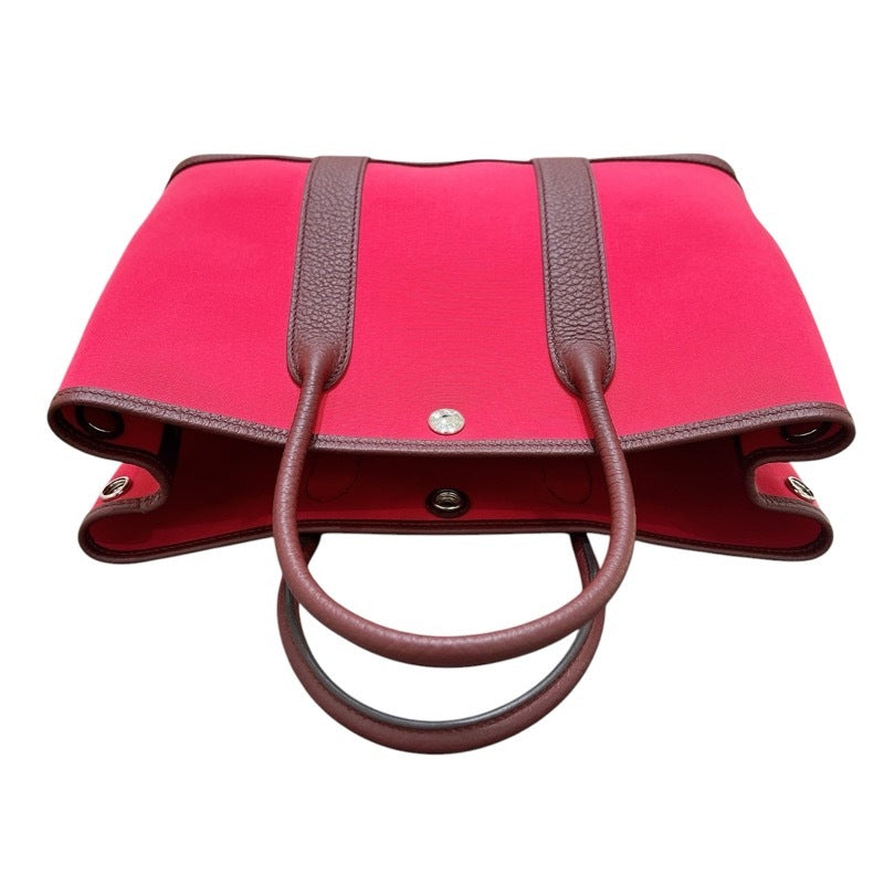 Hermes HERMES Garden Party TPM A-cut Rose Extreme Bordeaux Silver Hardware