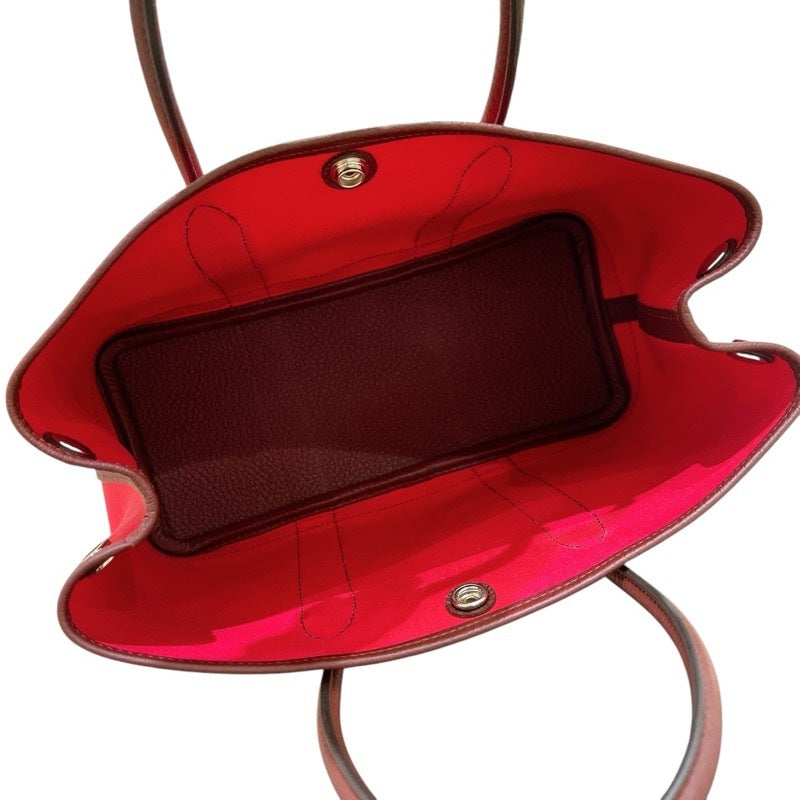 Hermes HERMES Garden Party TPM A-cut Rose Extreme Bordeaux Silver Hardware
