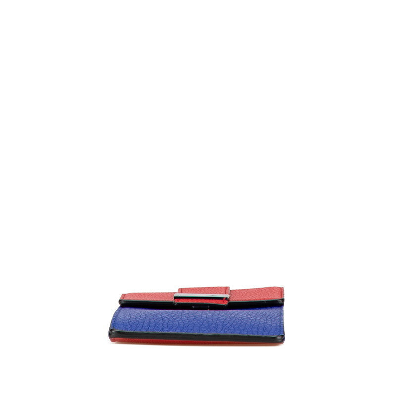 FENDI Shoulder Bag Phone Holder 7AS120 Red Blue Leather Women's FENDI