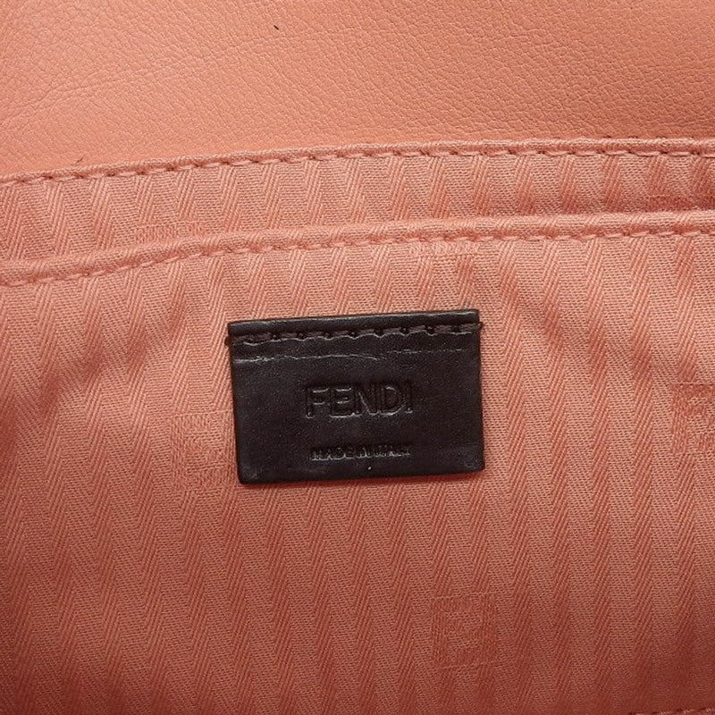 FENDI 2WAY bag, chain shoulder, clutch bag, leather, pink, blue, greige, new