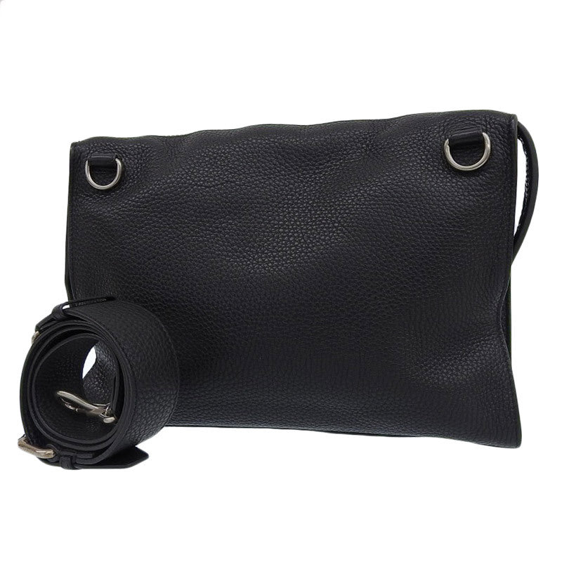 FENDI Celeria Shoulder Bag Messenger Bag Crossbody Shoulder Leather Black