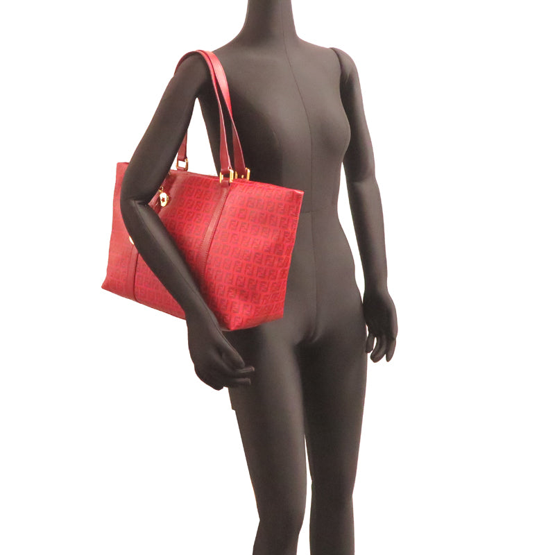 [Hanno Main Store] FENDI 8BH215-FB5 Tote Bag PVC Zucchino Red Women's DH86975