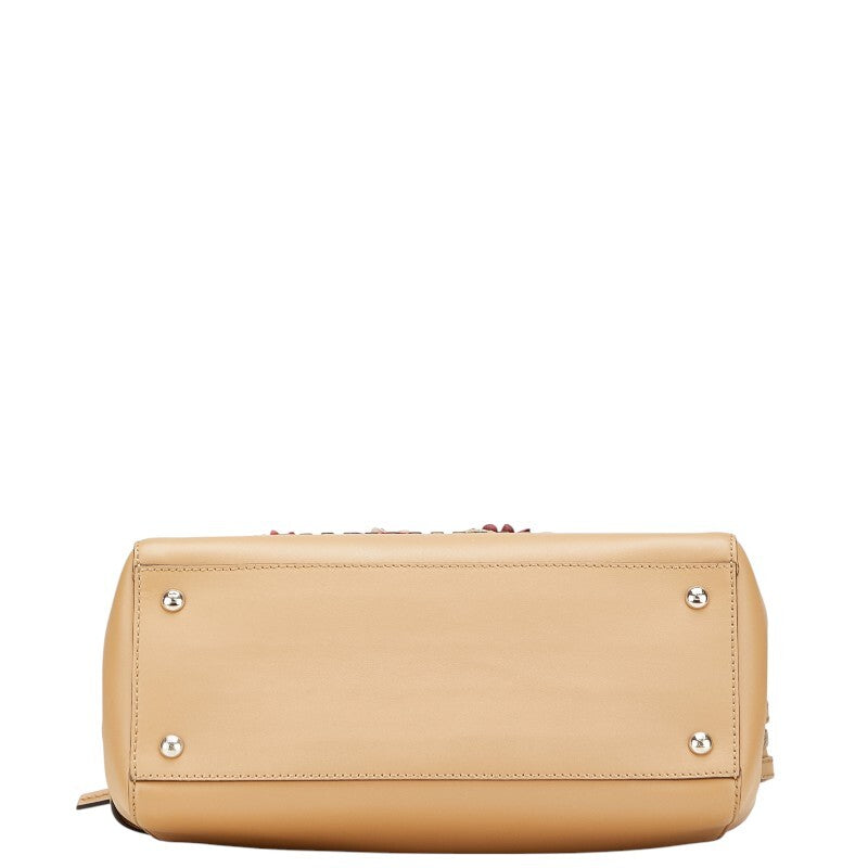 FENDI.com Flower Studded Handbag Shoulder Bag 2WAY 8BN298 Beige Multicolor