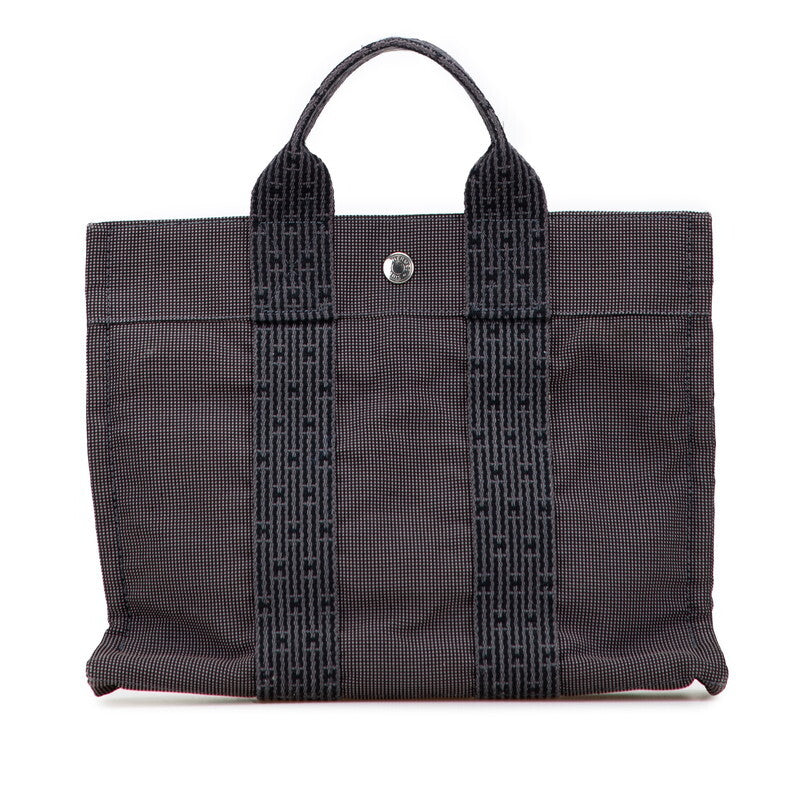 Hermes YELLINE PM Handbag Tote Bag Grey Canvas Women's HERMES