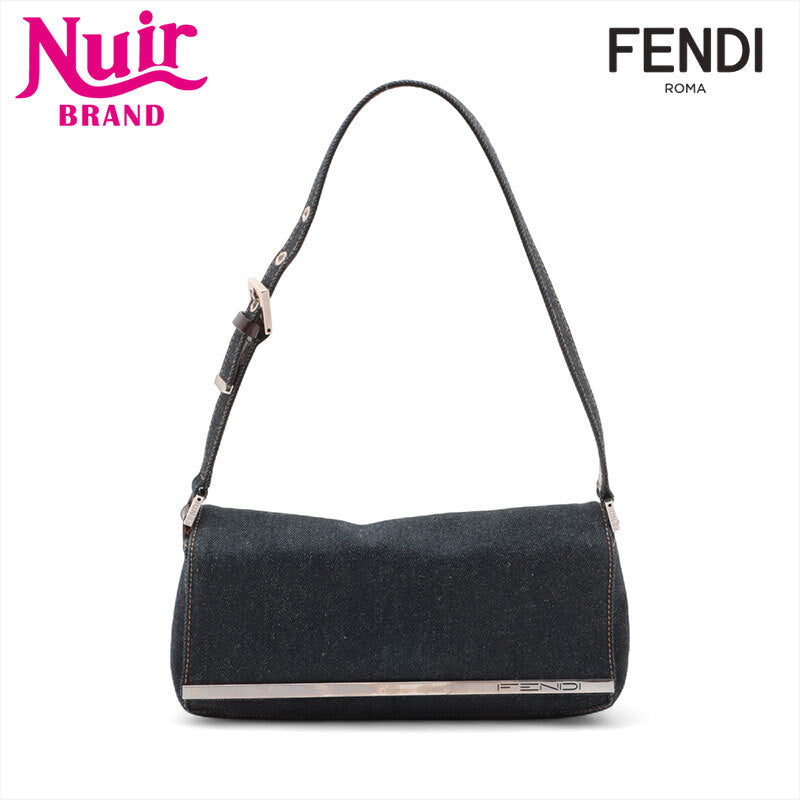 FENDI Shoulder Bag Denim Navy