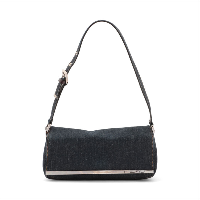 FENDI Shoulder Bag Denim Navy