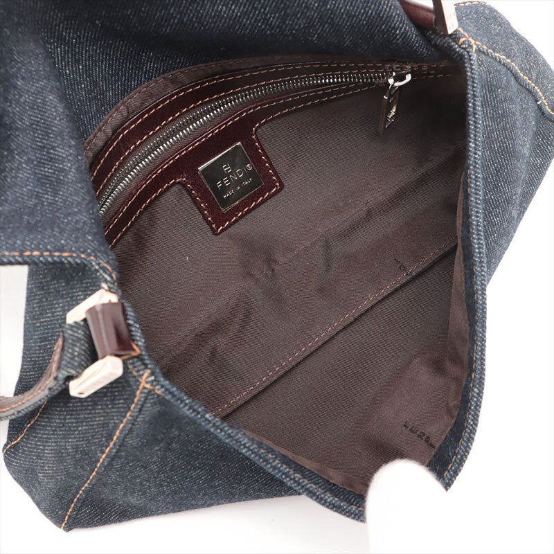 FENDI Shoulder Bag Denim Navy