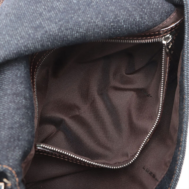 FENDI Shoulder Bag Denim Navy