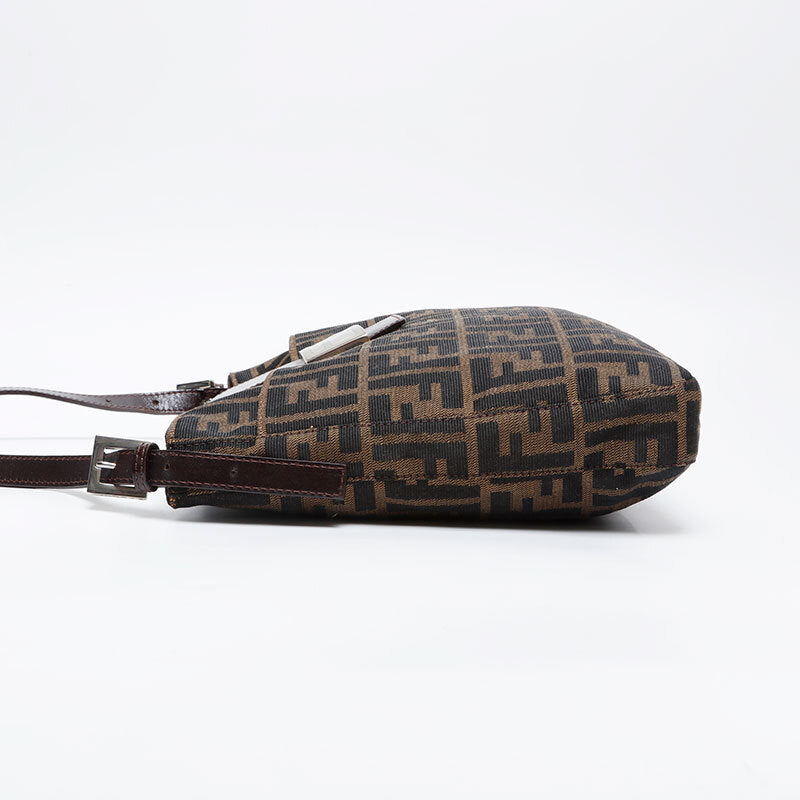 FENDI Shoulder Bag Canvas Zucca Mamma Brown