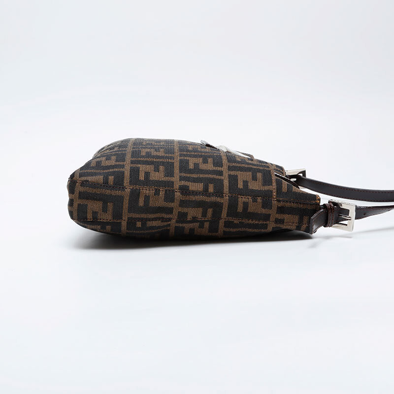 FENDI Shoulder Bag Canvas Zucca Mamma Brown