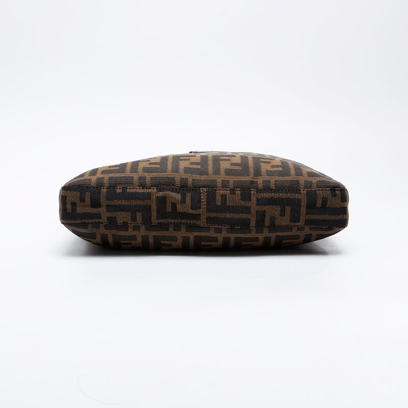 FENDI Shoulder Bag Canvas Zucca Mamma Brown