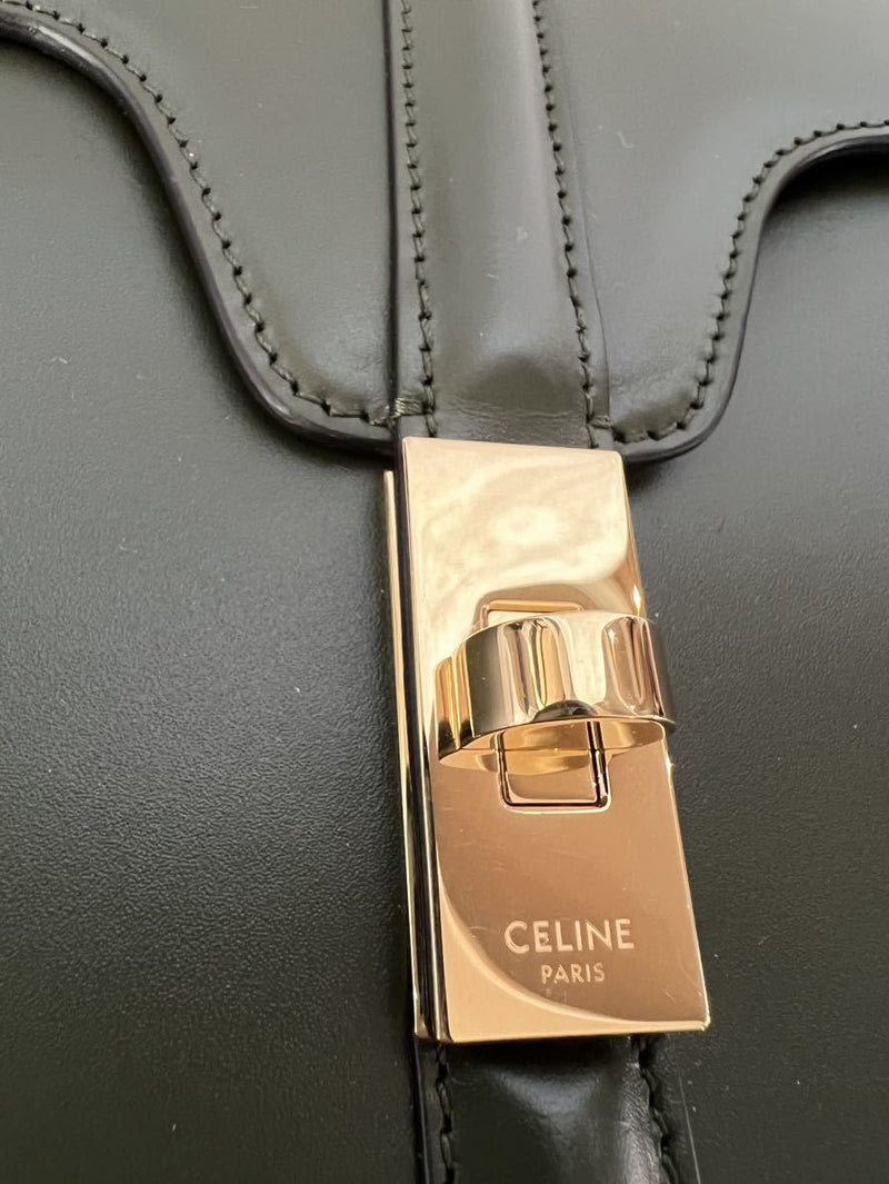 CELINE Shoulder Bag 32 2WAY Olive Green