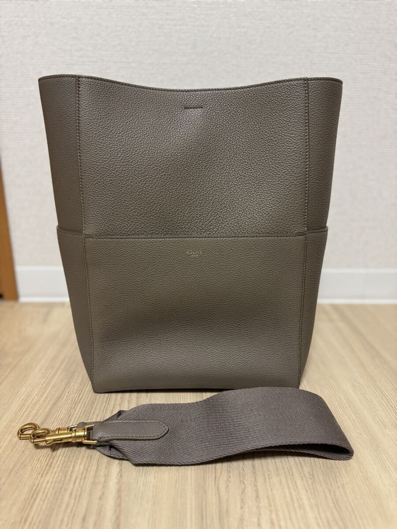 Brand new and unused CELINE Sangre Bucket Bag Greige