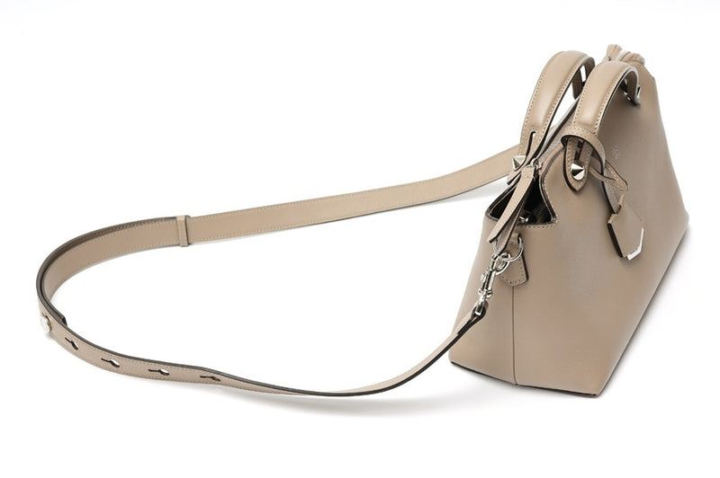 FENDI By the Way Medium Boston Bag 8BL146 Leather Greige S-158686 New Arrival