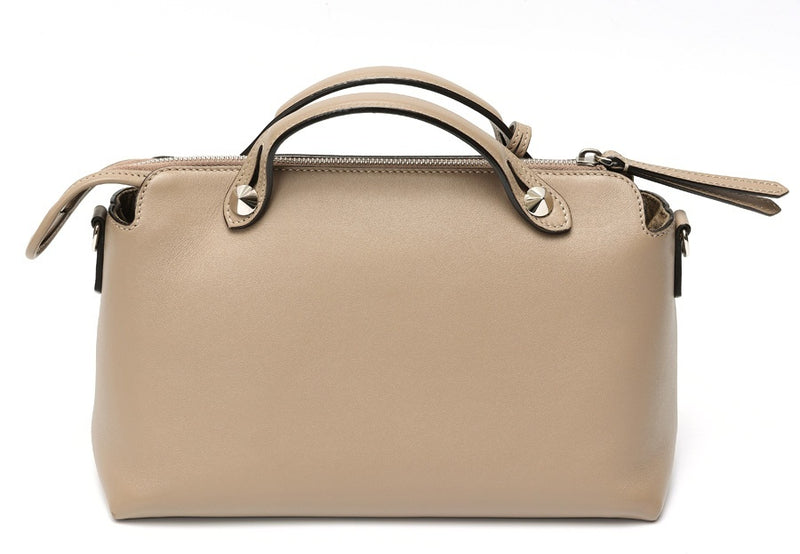 FENDI By the Way Medium Boston Bag 8BL146 Leather Greige S-158686 New Arrival