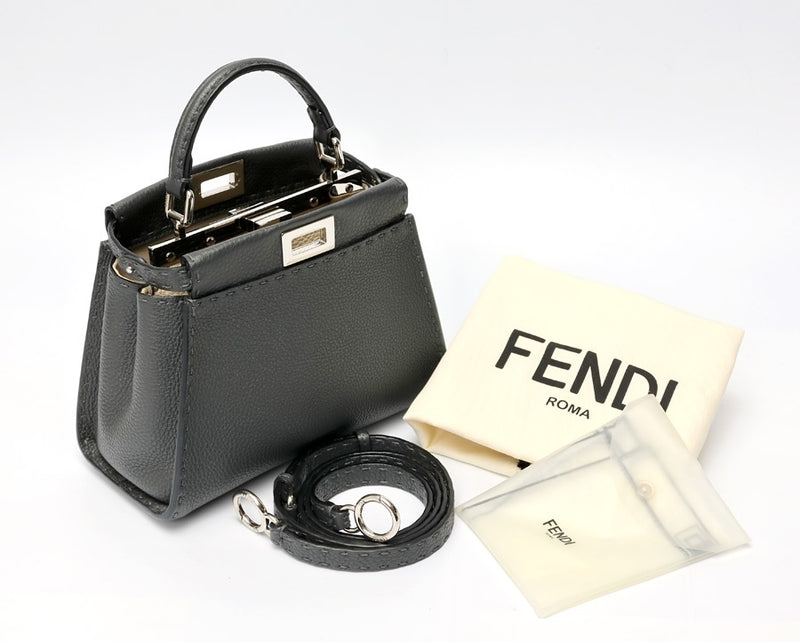 Fende Peekaboo Small Serelia 8BN244 Q0J F0N9A Asphalt Product Number T-158628