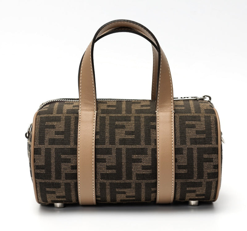 FENDI Zucca Small Boston Bag 7VA570 Canvas/Leather Product Number K-158807 New