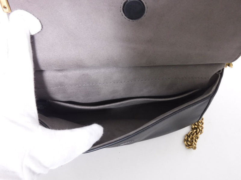 Free Shipping FENDI Handbag Chain Shoulder Bag 2WAY DOUBLE F SMALL Brown Gray