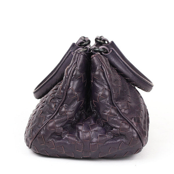 BOTTEGAVENETA Intrecciato Handbag Purple Color 10622 [Used]