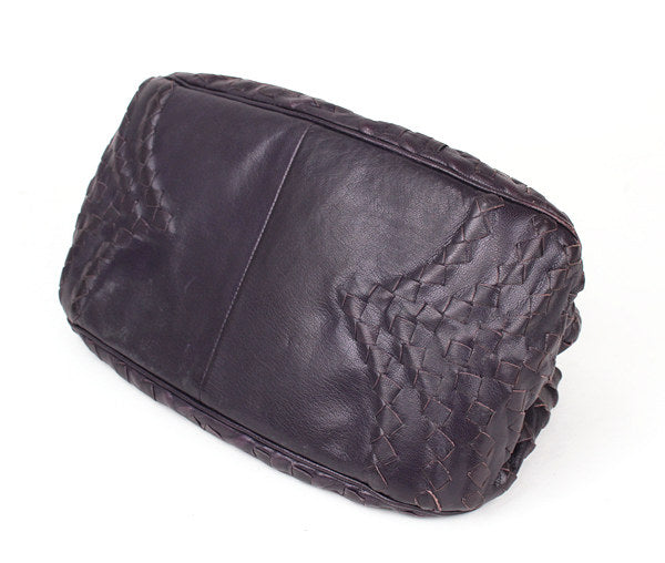 BOTTEGAVENETA Intrecciato Handbag Purple Color 10622 [Used]