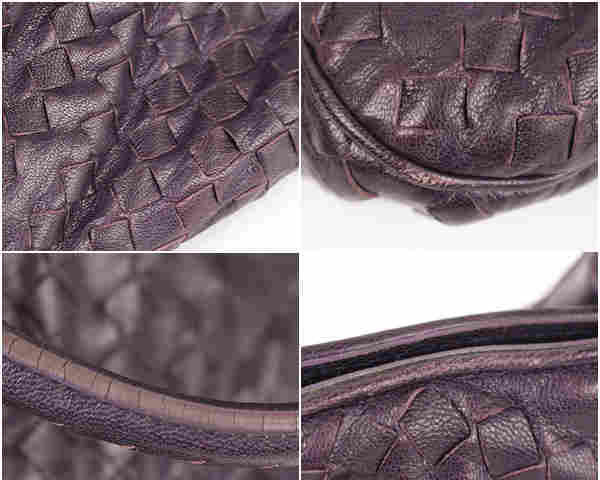 BOTTEGAVENETA Intrecciato Handbag Purple Color 10622 [Used]