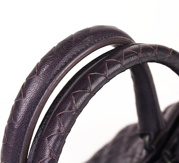BOTTEGAVENETA Intrecciato Handbag Purple Color 10622 [Used]