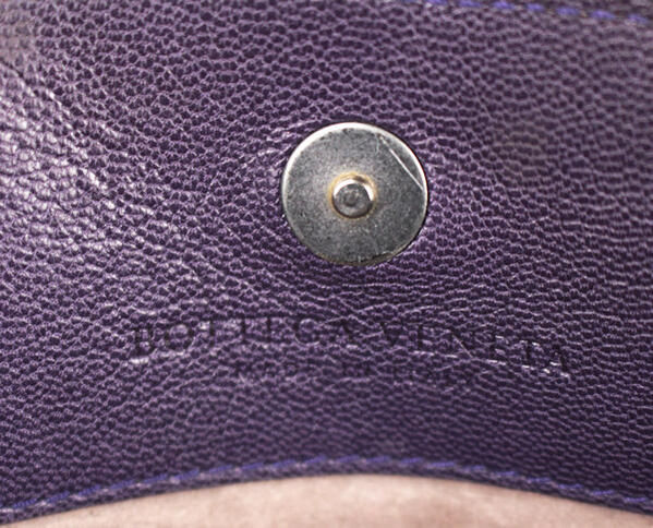BOTTEGAVENETA Intrecciato Handbag Purple Color 10622 [Used]