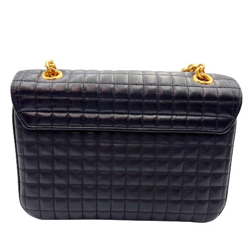 [Used] CELINE C Medium Chain Shoulder Bag S, CU, 5128 Bag Black Gold Hardware