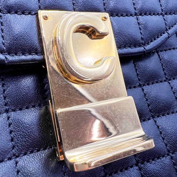 [Used] CELINE C Medium Chain Shoulder Bag S, CU, 5128 Bag Black Gold Hardware
