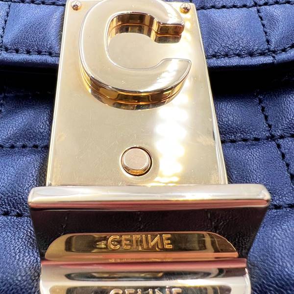 [Used] CELINE C Medium Chain Shoulder Bag S, CU, 5128 Bag Black Gold Hardware